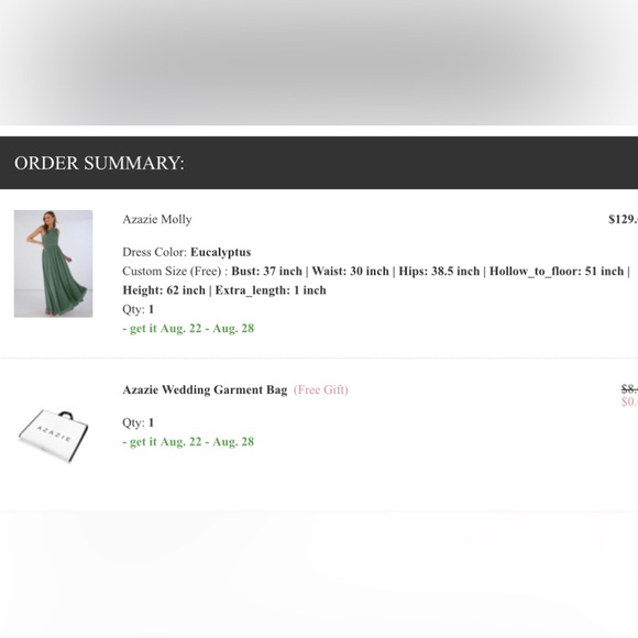 Azazie Molly Dress in Eucalyptus - Picture 9 of 12